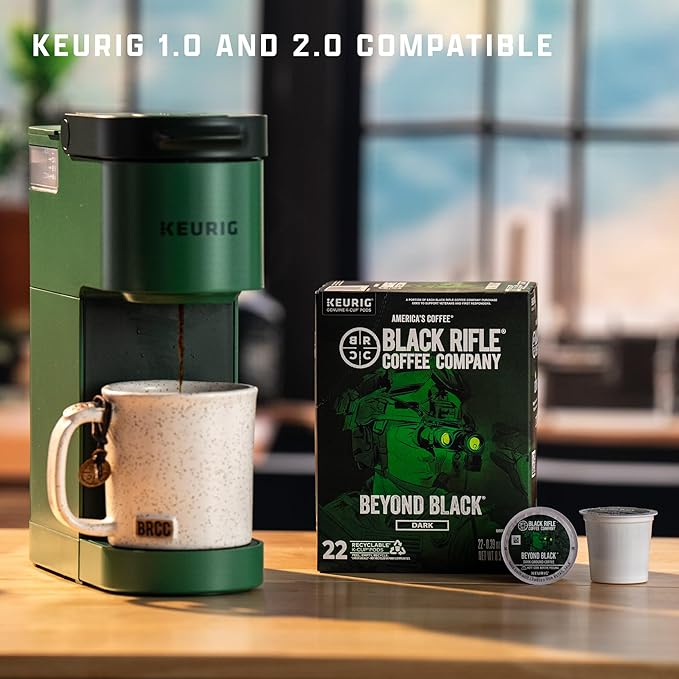 Black Rifle Coffee Company Dark Roast Coffee Pods – 100% Arabica, Bold, Smoky Single-Serve K-Cup Compatible – Veteran-Founded Premium Coffee – Beyond Black – 84 Count