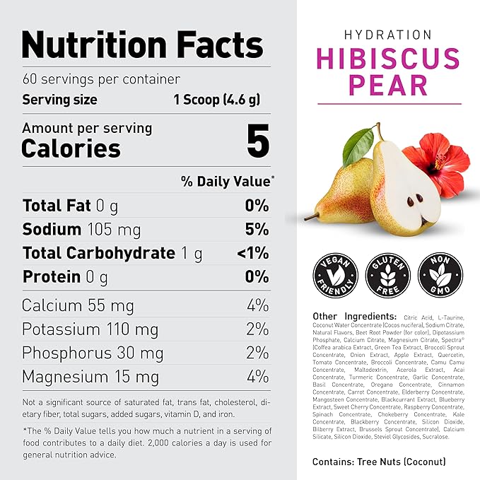 Kaged Hydration Drink Mix | Sugar Free | Tastes Amazing | 5 Key Electrolytes, 60 Servings