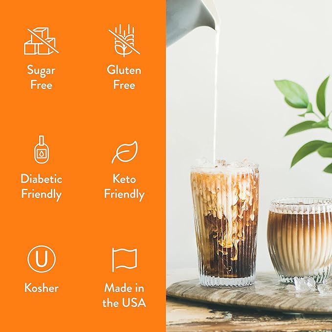 Jordan’s Skinny Mixes Sugar Free Coffee Syrup, Salted Caramel Coffee Flavoring Syrup, Zero Calorie Drink Mix, Lattes, Baking, Protein Shake or Cocktail, Dairy & Gluten Free, Kosher, 25.4 Fl Oz, 6 Pack