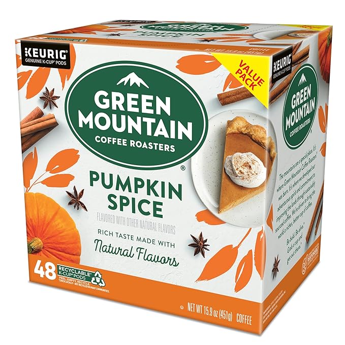 Green Mountain Coffee Roasters Pumpkin Spice Coffee, Keurig Single Serve K-Cup Pods, 48 Count