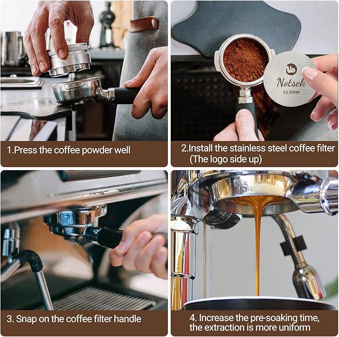 NOTSEK Puck Screen 54mm for Breville, Espresso Puck Screen for Portafilter with Acrylic Storage Box, Resuable 1.7mm 150μm, 316L Stainless Steel Filter Screen for Breville Barista Pro Espress