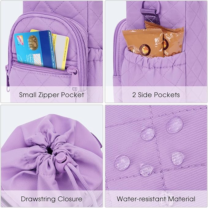 sportsnew Water Bottle Holder with Strap 32oz 40oz Insulated Water Bottle Carrier Sling Bag with Phone Pocket Crossbody