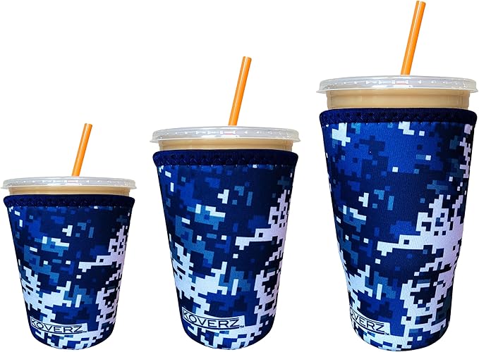 Koverz 3-Pack Iced Coffee Sleeve SET OF 3 - Marine Digicam