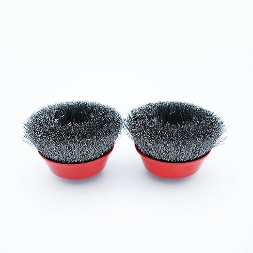 Eco Walker 4 Inch Wire Cup Brush Set for Angle Grinder Ideal for Paint Stripping and Heavy Duty Conditioning, 5/8-11 Threaded Arbor (2)