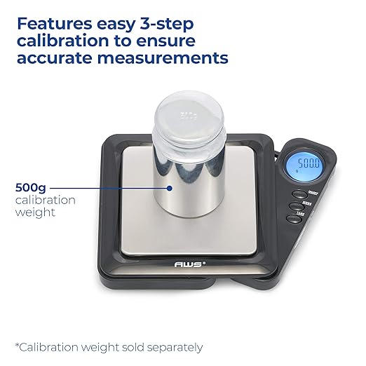 American Weigh Scales Blade Series Digital Pocket Gram Scale 1000g x 0.1g | Precision Mini Scale 0.1g Accuracy, Pocket Scale for Kitchen, Gold, Gems & Coin Scale, Smart Digital & Compact Scale