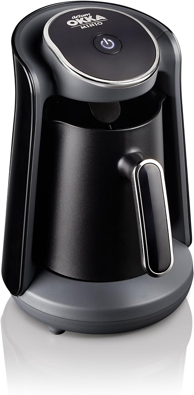 Arzum Okka Minio Automatic Turkish/Greek Coffee Machine, USA 120V Ul, black/Silver,4 cups