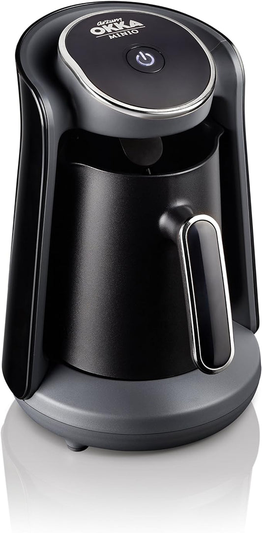 Arzum Okka Minio Automatic Turkish/Greek Coffee Machine, USA 120V Ul, black/Silver,4 cups