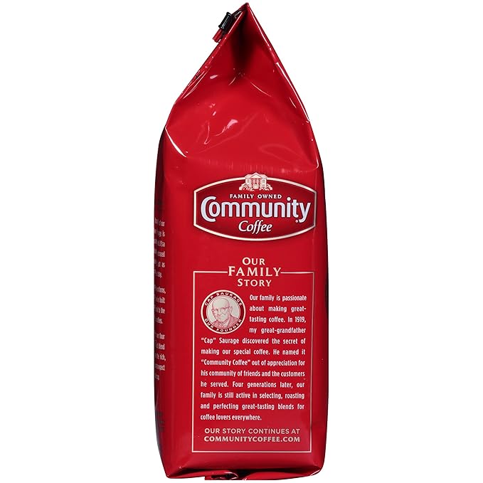 Community Coffee, Signature Blend Dark Roast, Premium Ground Coffee, 72 Ounces, 12 oz (Pack of 6)