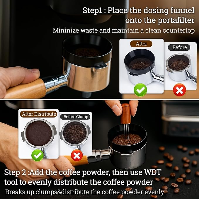 28PCS Espresso Accessories Kit,51mm Espresso Tamper Tools,Includes Wood Station,Distributor,Stirrer,Dosing Funnel,Brush,Puck Screen,Frothing Pitcher,Latte Pen,Powder Ring,Towel,Decorative Stencils