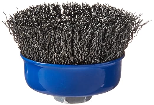 Mercer Industries 188014B - 2-3/4" x M14 x 2.0 Crimped Cup Brush, .020 Carbon Steel Wire
