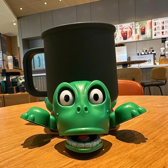JOD® Turtle Cup Holder,Turtle Coaster with Funny Expression, Cup Holder with Liftable Limbs & Expressive Face for Turtles,Tortoise Lover Gag Gifts Home Decor(green)
