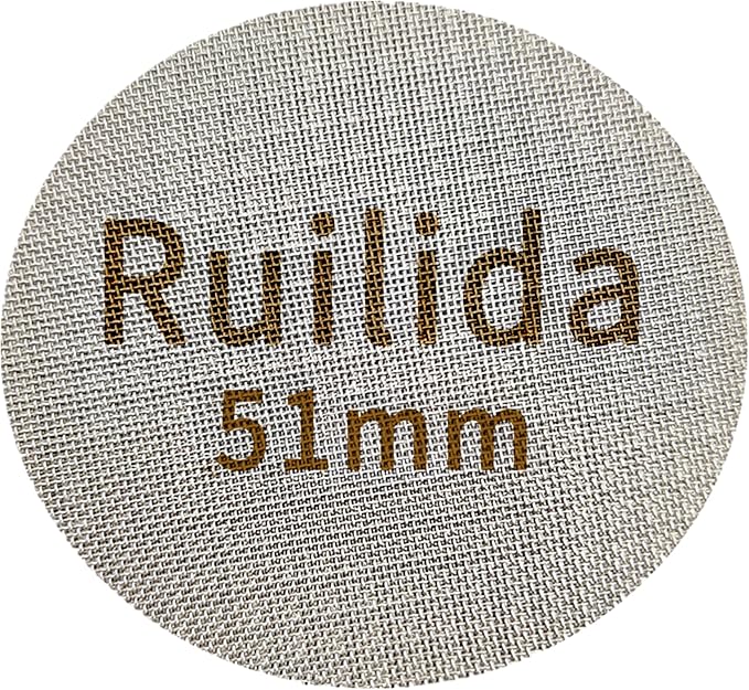 Espresso Puck Screen 51mm, Reusable 1.7mm Thickness 150μm 316 Stainless Steel Professional Barista Coffee Filter Mesh Plate for Espresso Portafilter Filter Basket (51mm)