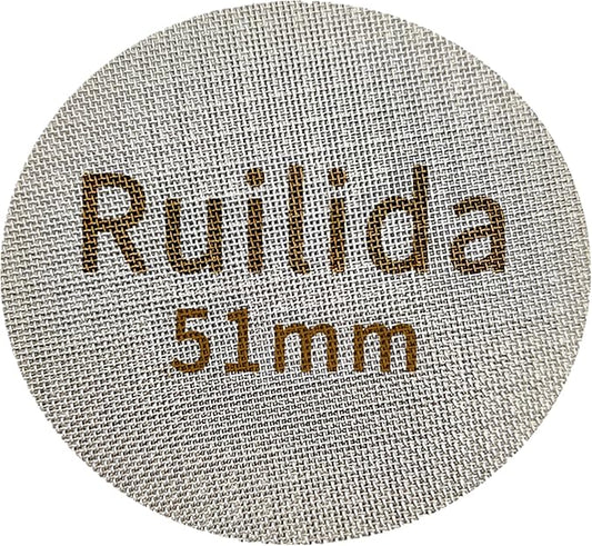 Espresso Puck Screen 51mm, Reusable 1.7mm Thickness 150μm 316 Stainless Steel Professional Barista Coffee Filter Mesh Plate for Espresso Portafilter Filter Basket (51mm)