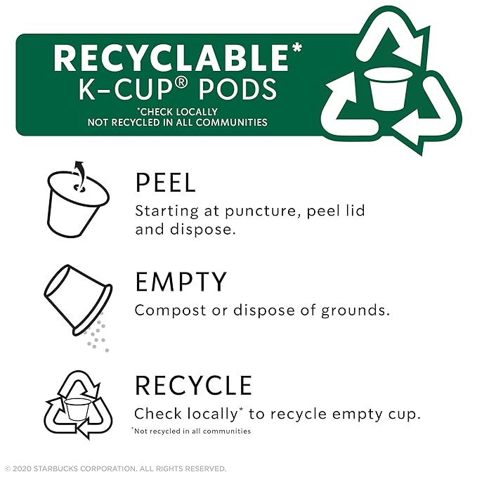 Starbucks Medium Roast K-Cup Coffee Pods — House Blend for Keurig Brewers — 1 box (10 pods)