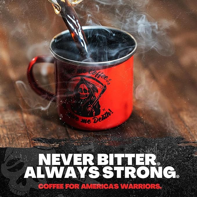 Blackout Coffee Brewtal Awakening Dark Roast Coffee – HIGH CAFFEINE, Bold & Strong, Fuel Your Mission – 18 Count Coffee Pods