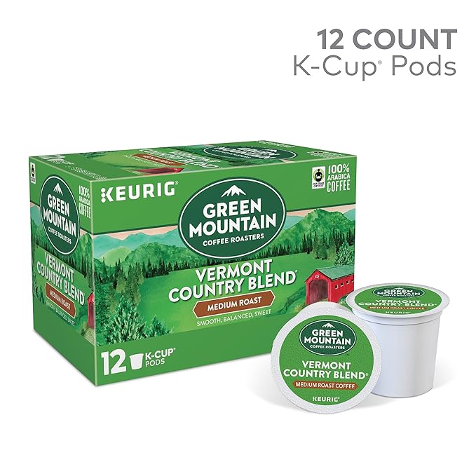 Green Mountain Coffee K-Cup, Vermont Country, 12 Count