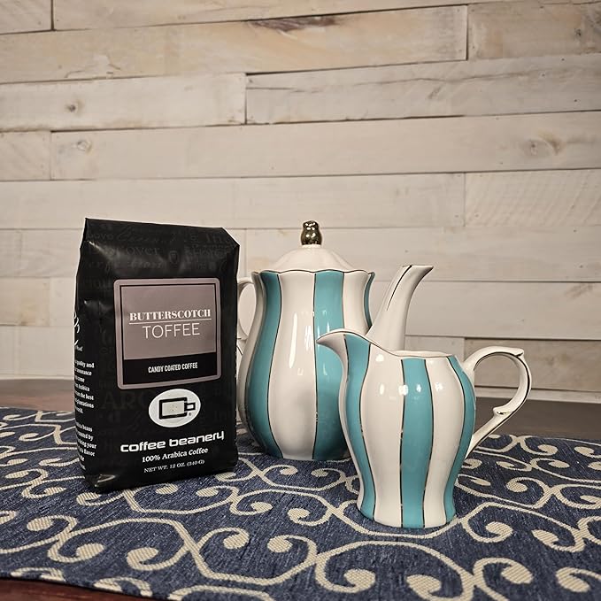 Butterscotch Toffee Flavored Coffee, Specialty Arabica Coffee, Medium Roast, 12 ounce, Automatic Drip (Ground)
