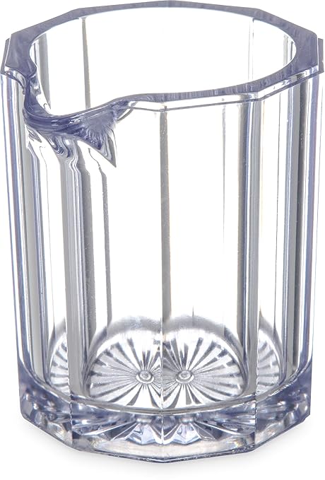 Carlisle FoodService Products 456007 Personal Plastic Portion Syrup and Creamer Pitcher, 2.1 oz, Clear (Pack of 2)
