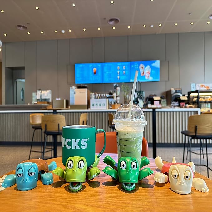 JOD® Turtle Cup Holder,Turtle Coaster with Funny Expression, 3 PCs Cup Holder with Liftable Limbs & Expressive Face for Turtles,Tortoise Lover Gag Gifts Home Decor(3pc-Light Green Blue Pink)