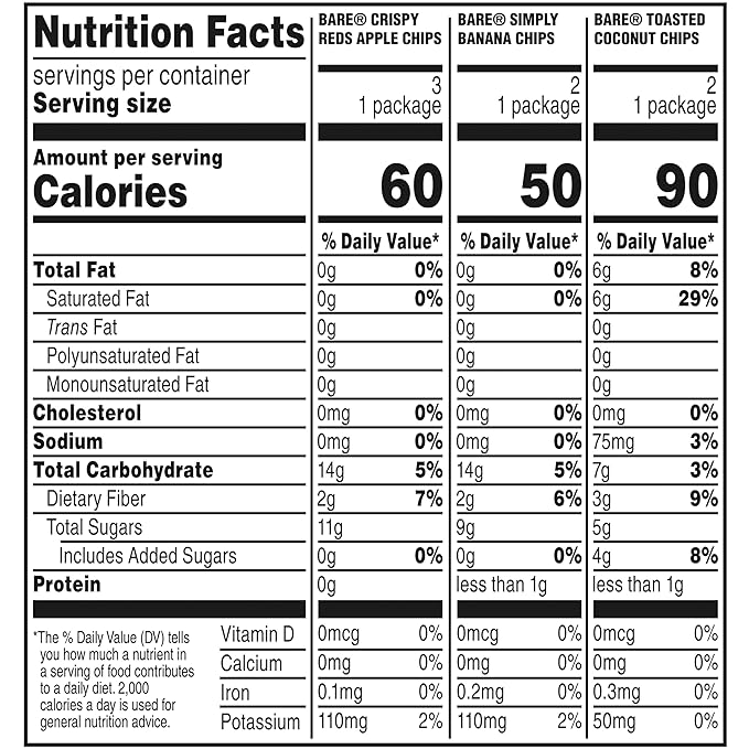 Bare Baked Crunchy, Fruit Variety Pack, 0.53 Ounce (Pack of 7)