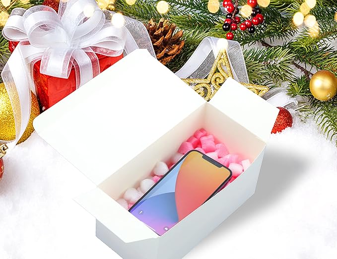 HUAPRINT White Gift Boxes with Lids 9x4.5x4.5 inch,24 Pcs Paper Gift Wrap Box Bulk for Presents,Birthday,Bridesmaid Proposal,Groomsmen Engagements,Christmas,Wedding Party Favor,Cupcake,Crafting,Holidays