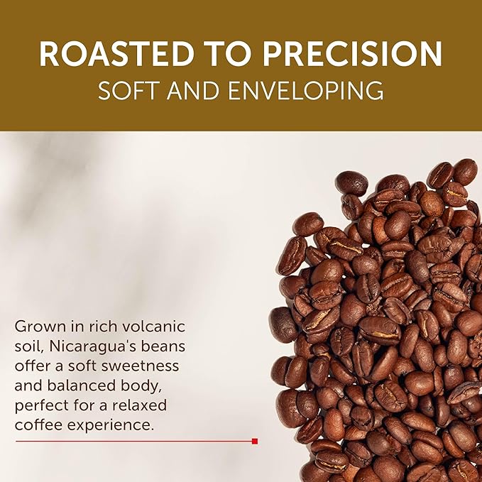 illy Whole Bean Coffee, Nicaragua Single Origin Medium Roast, 100% Arabica, Premium Italian Coffee, Ideal for Espresso, Drip, Moka and French Press Brewing, 8.8oz, 6 Pack