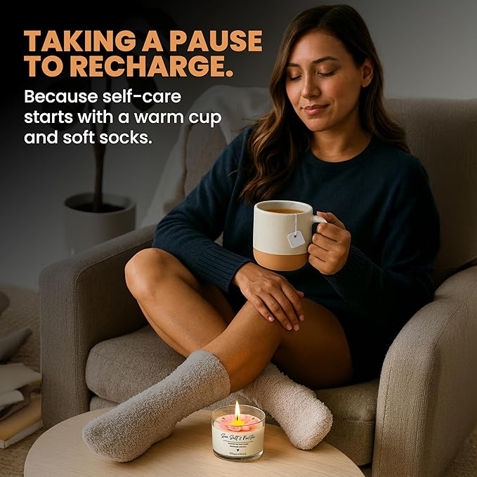 Get Well Soon Care Package for Women with Immunity Tea – Recovery Gift Box with Cozy Cloud Socks, Ceramic Mug, Hand-Poured Candle & Sending Hugs Card (Immunity Blend)