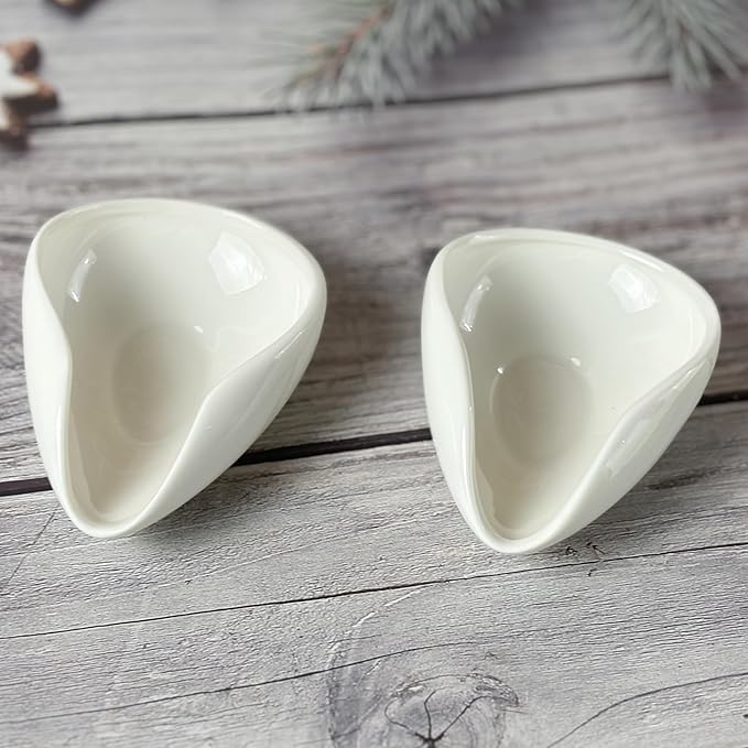 2PCS Ceramic Coffee Bean Dosing Cup – Precise Coffee Grounds Measuring Tool – Anti-Static, Food-Safe Ceramic Design White