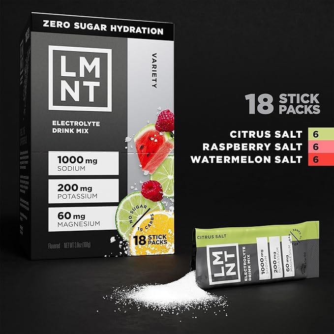 LMNT Zero Sugar Electrolytes - Variety Pack Bundle | Drink Mix | 54-Count