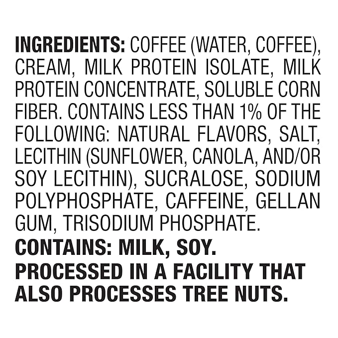 Quest Nutrition Iced Coffee, Vanilla Latte, 1g of Sugar, 10g of Protein, 90 calories, 200mg of caffeine, 4 Count
