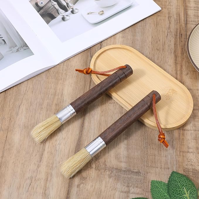 Guduling 2pcs Coffee Cleaning Brush, Espresso Machine Brush, Espresso Machine Cleaning brush for Group Heads, Shower Screen, Portafilter, Scoop, Tamper