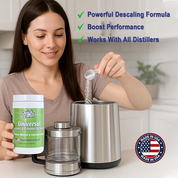 Quick & Clean Universal Descaler - 2lbs - Made in the USA - Granule Descaling Powder for Distilling Machines & More - Removes Mineral & Limescale Build Up