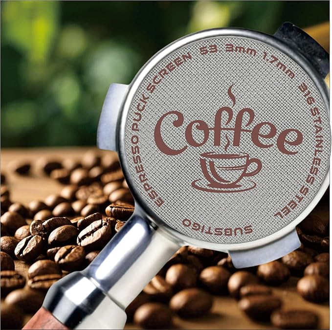 54 mm Espresso Puck Screen for Breville Bambino Portafilter 54mm Puck Screen Filter 53.3mm Portafilter Screen Espresso Machine Filter 1.7mm Thickness 150μm - 316 Stainless Steel 2 Packs 53.3mm