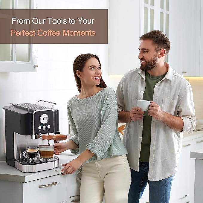 51mm Bottomless Portafilter with Puck Screen, 3 Ears Stainless Steel Head, Compatible with CASABREWS CM5418, 3700Essential, 3700Gense Espresso Machines, Includes 304 Stainless Steel Filter Basket