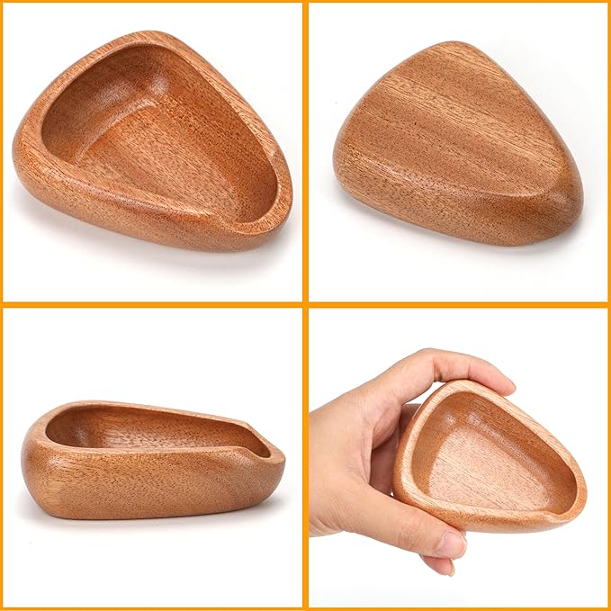 Coffee Bean Dosing Cup – Single Tray Walnut Wood Espresso Accessories Measuring Tool for Tea Enthusiasts, Bar Use, Camping Gym & Home Use, Barista Quantitative Tool to Reduce Coffee Static Electricity