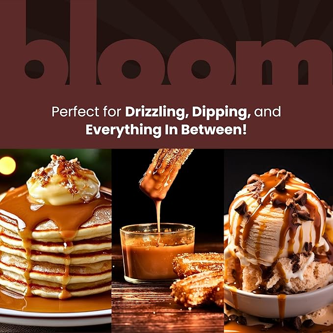Bloom Caramel Vanilla Coconut Caramel Sauce – Vegan, Dairy-Free Dessert Topping, Small Batch Artisanal Quality, Made with Premium Ingredients, Perfect for Coffee, Ice Cream, and Baking – 11oz