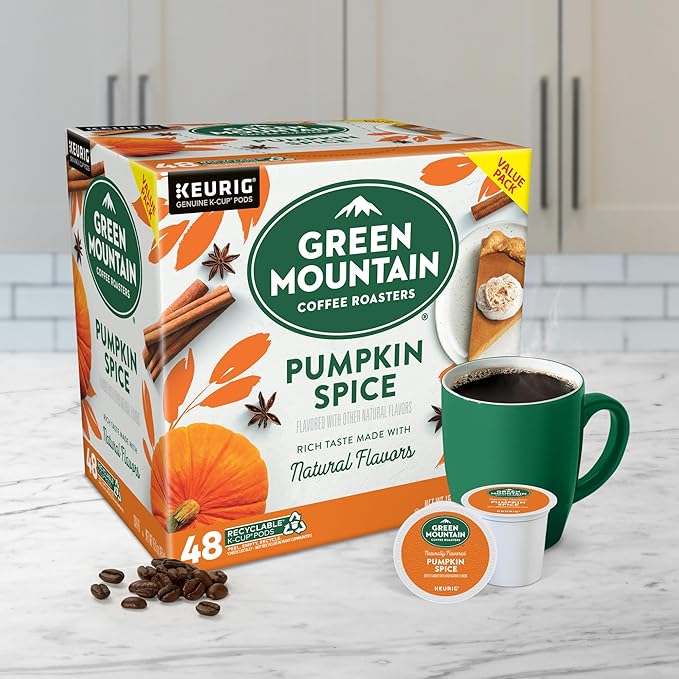 Green Mountain Coffee Roasters Pumpkin Spice Coffee, Keurig Single Serve K-Cup Pods, 48 Count