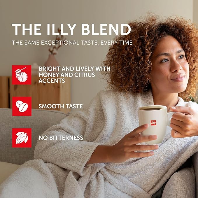 illy Whole Bean Coffee, Costa Rica Single Origin Medium Roast, 100% Arabica, Premium Italian Coffee, Ideal for Espresso, Drip, Moka and French Press Brewing, 8.8oz, 6 Pack
