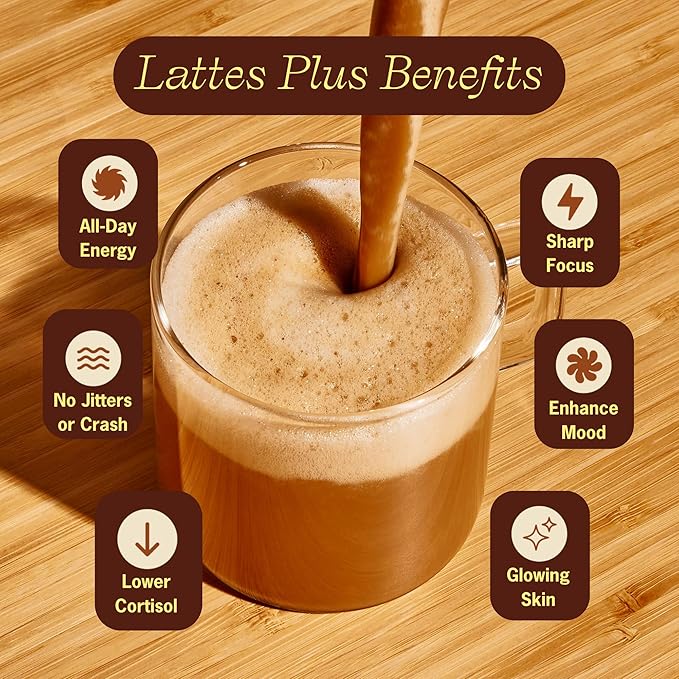 Clevr Chai Tea Latte, Instant Superfood Powder Blend with Oat Milk, Lion’s Mane, Reishi Mushroom, Black Tea, Organic Spices, Coconut Cream, Ashwagandha, Oprah’s Favorite Things 2022 (14 Lattes)