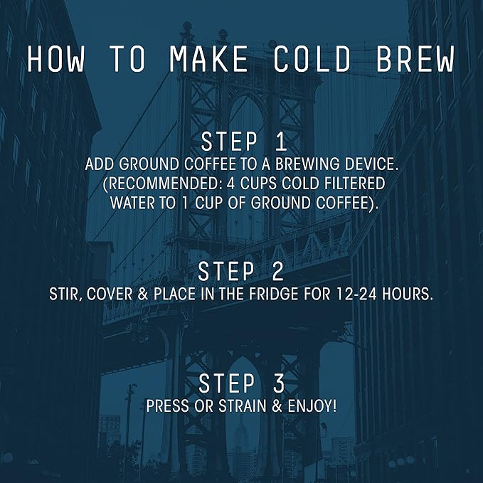 Stone Street Cold Brew Decaf Coffee, Swiss Water Process, Low Acid, 100% Arabica, Gourmet Coffee, Coarse Ground, Medium Roast, 5 LB