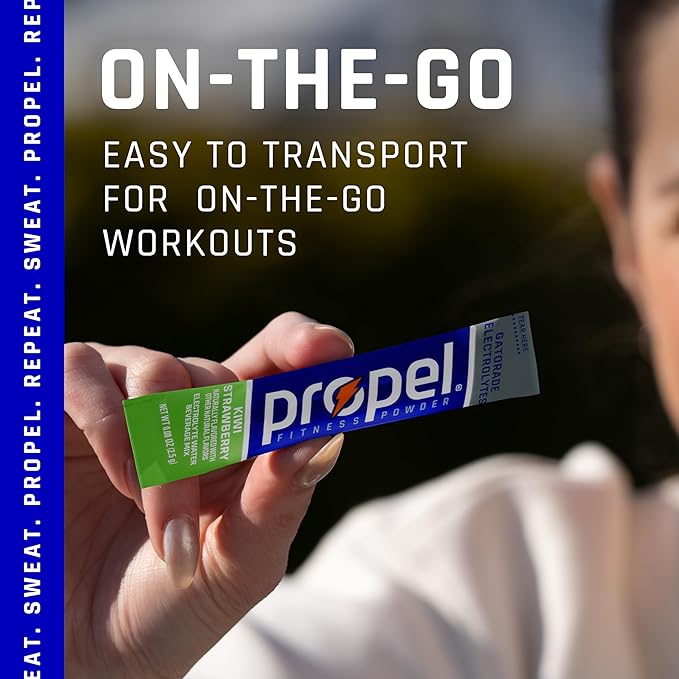 Propel Electrolyte Enhanced Water Drink Mix Powder Packets, Kiwi Strawberry, Zero Calorie & Sugar, Hydration with Electrolytes and Vitamins C & E (120 Packets), (Pack of 2)