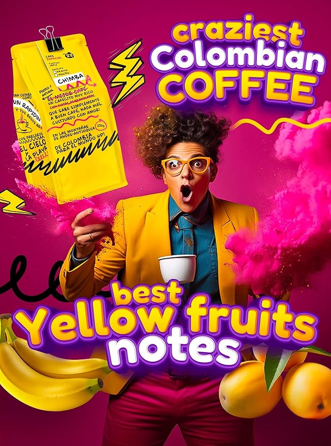 MERA CH!MBA Colombian Coffee: 2 Pack Specialty Grade Ground 454g Medium Roast Arabica Coffee, Smooth, No Bitter