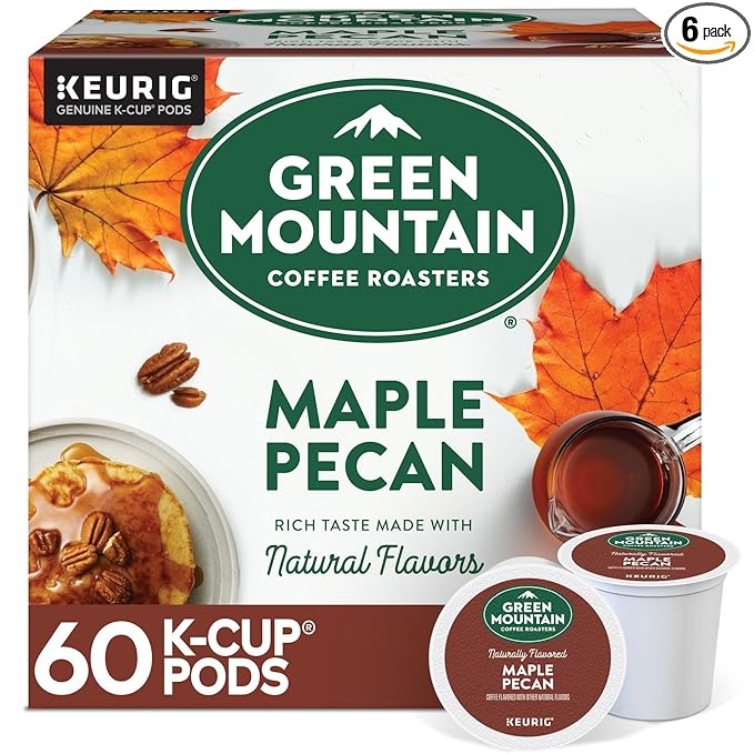 Green Mountain Coffee Roasters Maple Pecan Keurig K-Cup Pods, Light Roast Coffee, 60 Count