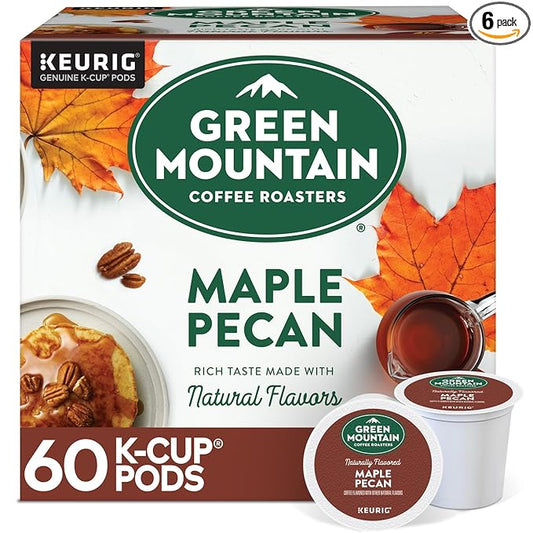 Green Mountain Coffee Roasters Maple Pecan Keurig K-Cup Pods, Light Roast Coffee, 60 Count