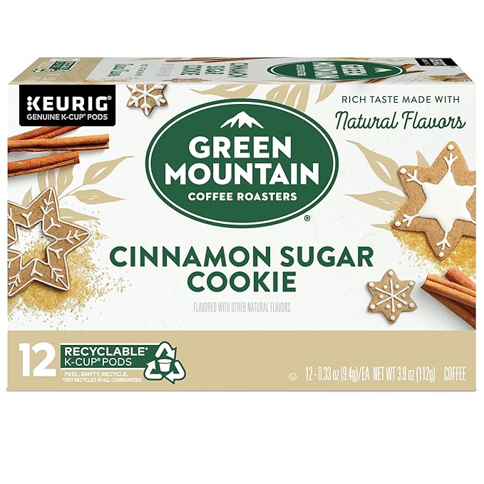 Green Mountain Coffee Roasters light roast Pod Cinnamon Sugar Cookie Coffee, 12 Count