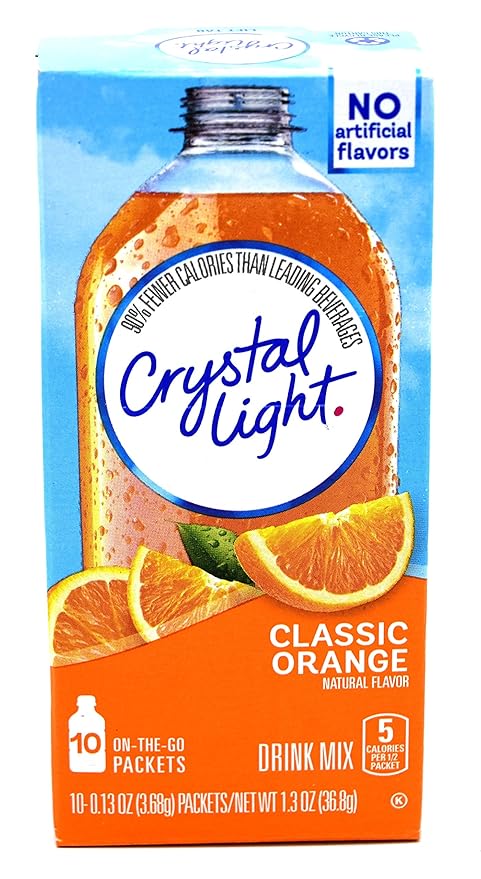 Crystal Light On The Go Sunrise Classic Orange Drink Mix - 10 Count (Pack of 1)