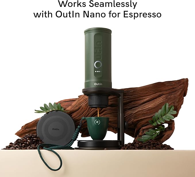 OutIn Espresso Cup, Espresso Shots Cup Made From Coffee Ground with Lanyard, 3 oz Small Coffee Cup Perfect Nano