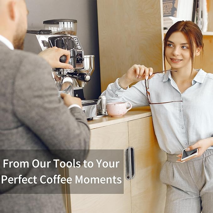 51mm Bottomless Portafilter & Puck Screen, Compatible for CASABREWS Espresso Machine CM5418, 3700 Series, Mr. Coffee Espresso and Cappuccino Machine, Includes 304 Stainless Steel Filter Basket, 3Ear