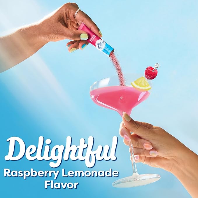 Crystal Light Drink Mix – Raspberry Lemonade On-The-Go (10 CT) & Sugar-Free Pink Lemonade Multi-Serve Powdered Drink Mix (2.9 oz) (1 Ea.) (Variety Pack)