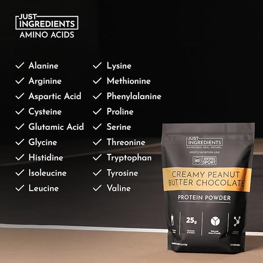 JUST INGREDIENTS Creamy Peanut Butter Chocolate Protein Powder - NSF